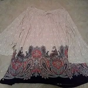 Size 22/24w bohemian peasant top